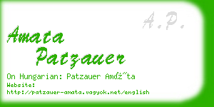 amata patzauer business card